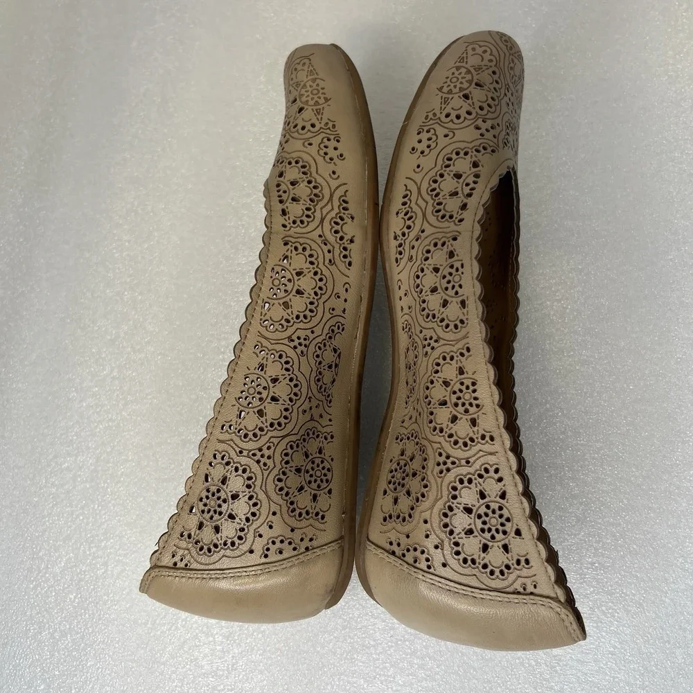 Women's Earthies Bindi Biscuit Ballet Flats Shoes  Sz 9 Comfort Laser Cut‎